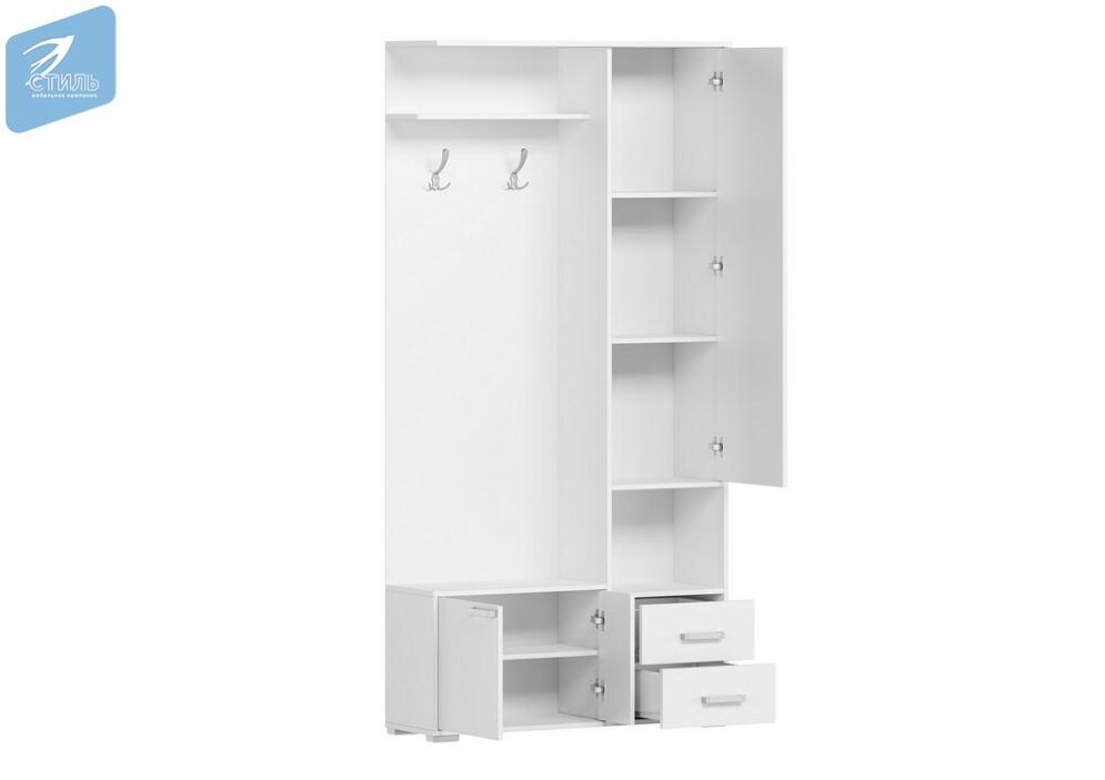 Модульная прихожая Домино, белый 