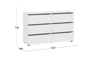 Комод 6 ящиков Денвер  