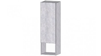 Шкаф с полкой Даллас, Цемент светлый