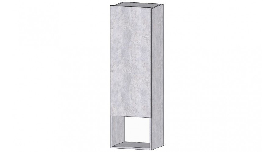 Шкаф с полкой Даллас, Цемент светлый 