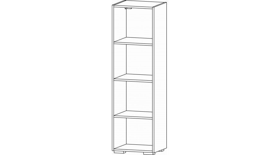 Шкаф с полкой Даллас, Цемент светлый 