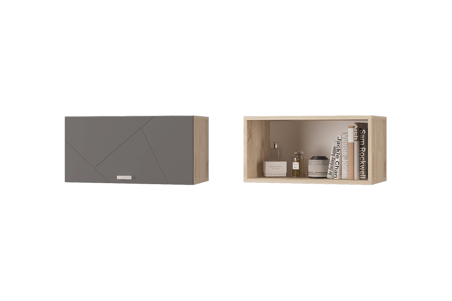 Шкаф настенный на 600 горизонтальный Скайлайн  