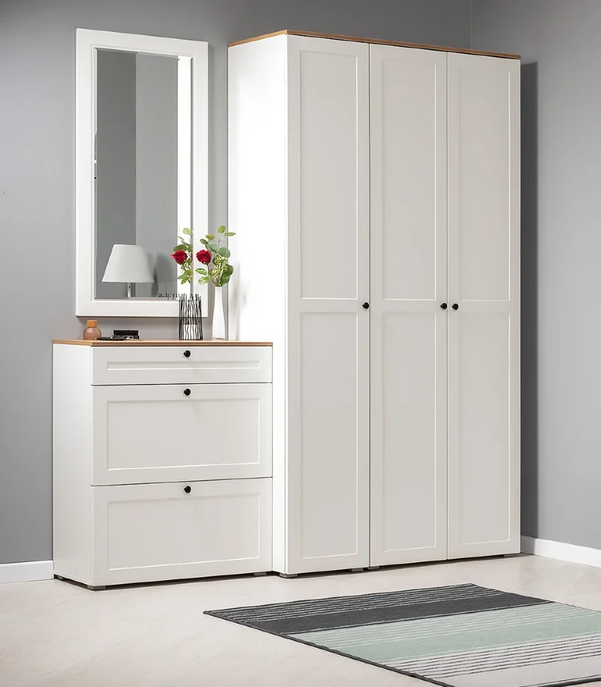 Шкаф Остин 13.224 белый шагрень 