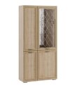 Шкаф с полками и витриной Ливорно ЛШ-6, дуб сонома 