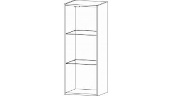 Шкаф со стеклом Даллас, Цемент светлый