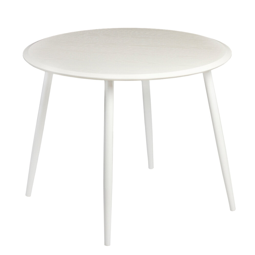 Стол круглый Сканди 1050 опоры белые  