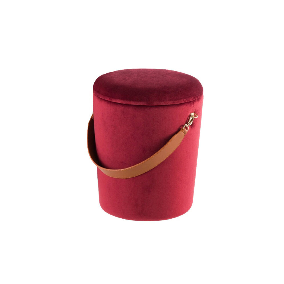 Пуф круглый Бакет, вишня 