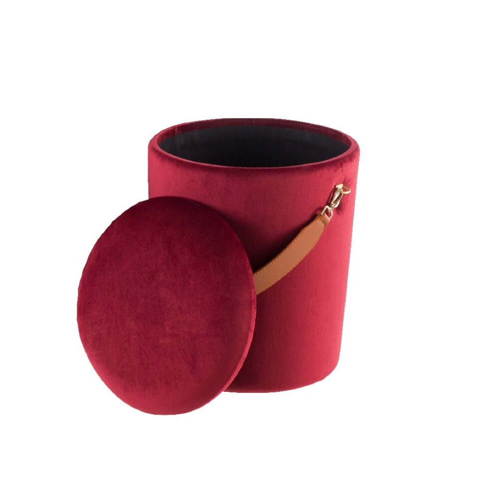 Пуф круглый Бакет, вишня 