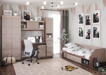 Стол письменный Симба, кофе с молоком