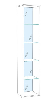 Пенал-витрина Ливорно ЛШ-7, дуб сонома