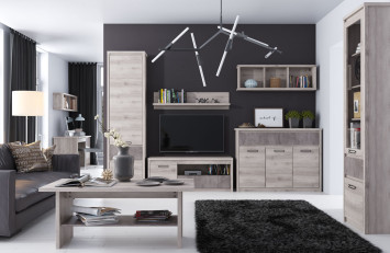 Кровать двуспальная с полками и подъемным механизмом JAZZ