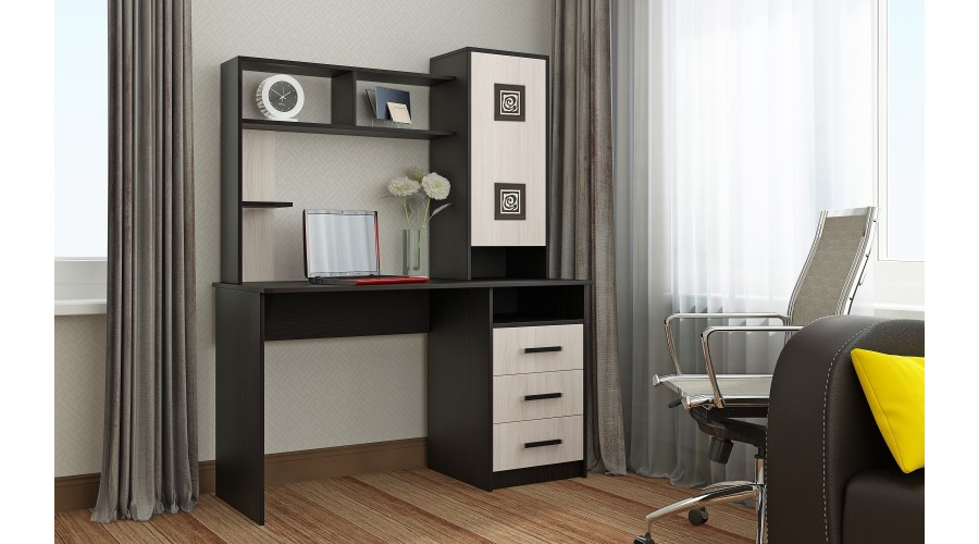 Стол компьютерный Фаворит, Венге/ Дуб Молочный 