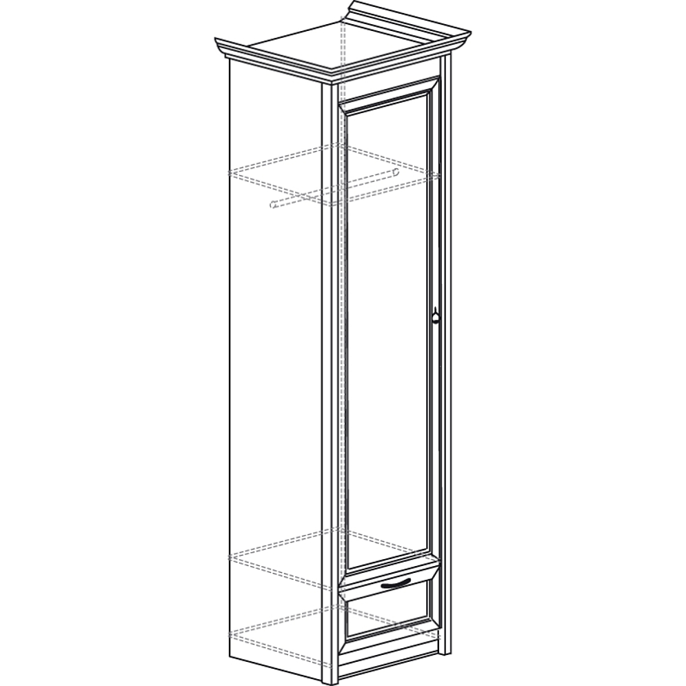 Шкаф для одежды 1-дверный Флоренция, Дуб Оксфорд 