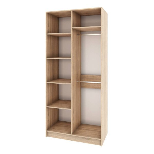 Шкаф 2-х створчатый Мадлен (дуб сонома/дуб шале мореный)    