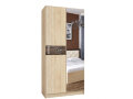 Шкаф 2-х створчатый Мадлен (дуб сонома/дуб шале мореный)    