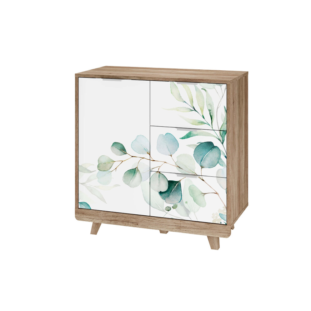 Комод Мегаполис КМ-12 дуб каньон/фотопечать Эвкалипт 