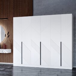 Шкаф Палермо 6-ти створчатый, Белый матовый