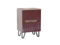 Тумба прикроватная Ливерпуль, вотан, бордо глянец 