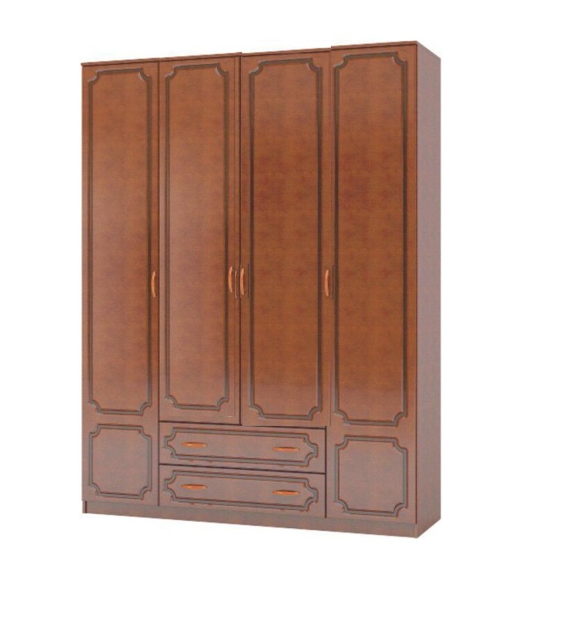 Шкаф 4 двери Лакированный орех 