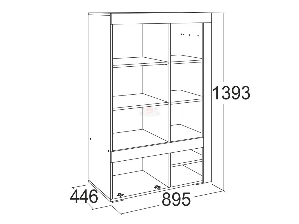 Шкаф комбинированный низкий Ольга-19 