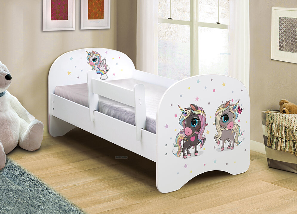 Детская кровать Радужные единорожки 