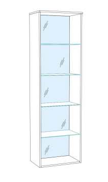 Пенал-витрина Ливорно ЛШ-8, дуб сонома