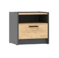 Тумба прикроватная Оттавия, Антрацит/Дуб Крафт Золотой  