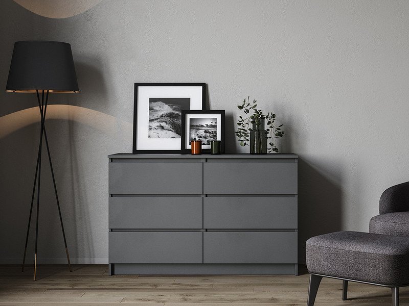 Комод Мори МК 1200.6 графит 