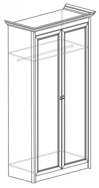 Шкаф для одежды 2-х дверный Флоренция, Дуб Оксфорд 