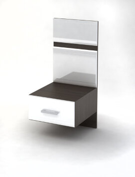 Тумба прикроватная ТБ-2 Вегас, венге/белый глянец