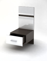 Тумба прикроватная ТБ-2 Вегас, венге/белый глянец