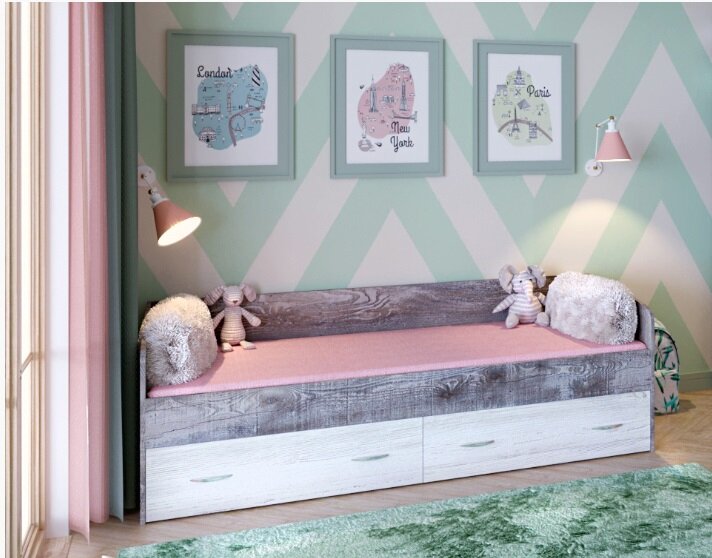 Кровать с ящиками ЮТА 