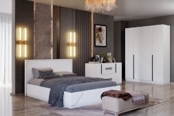 Шкаф Палермо 2-х створчатый, Белый матовый