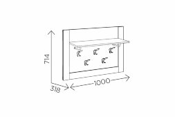 Вешалка навесная Ева-5