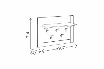 Вешалка навесная Ева-5