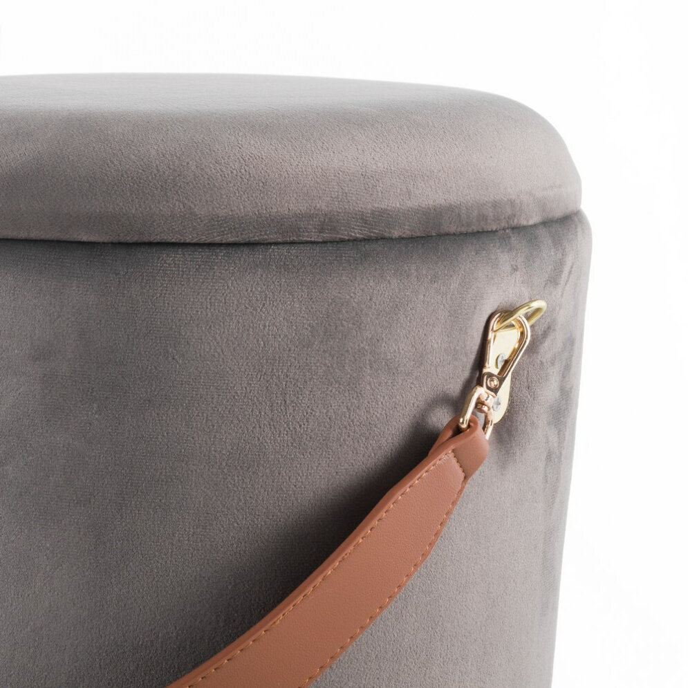 Пуф круглый Бакет, серый 