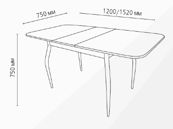 Стол обеденный Прага-2 раздвижной опоры массив МТ1