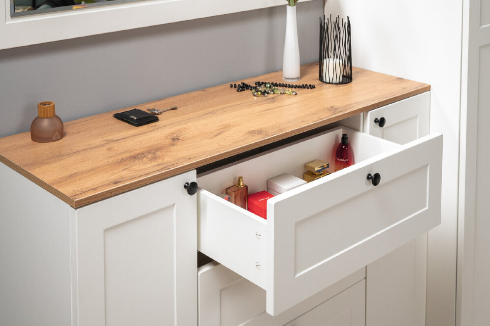 Комод Остин 16.221 белый шагрень 