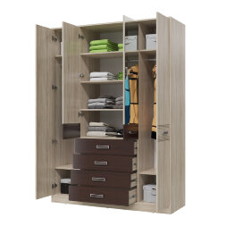 Шкаф 4х дверный с ящиками Румба