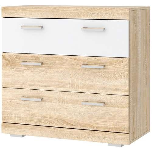 Комод КС-900 Соната, Сонома/Белый глянец  