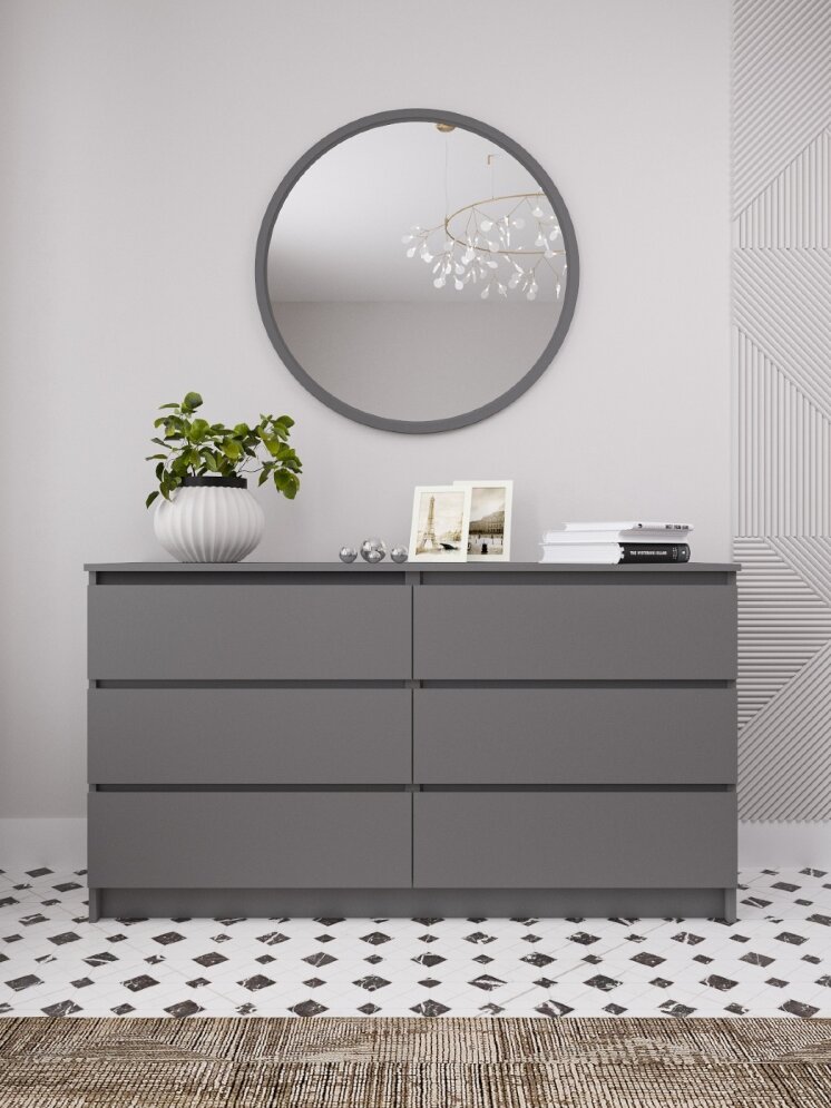 Комод Мори МК 1380.6 графит 