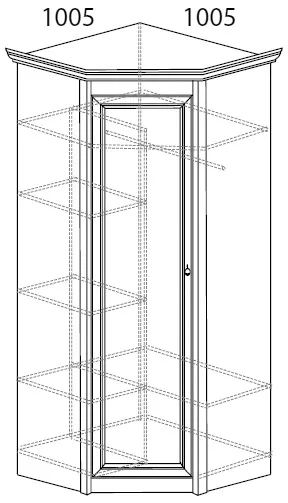 Шкаф угловой Флоренция, Дуб Оксфорд 