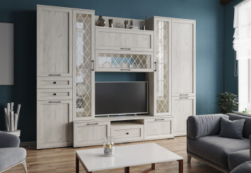 Шкаф комбинированный СШ-1 София, Дуб крафт белый