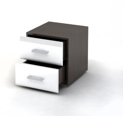 Тумба прикроватная Вегас ТБ-1, венге/белый глянец