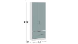 Шкаф для одежды Марли серо-голубой