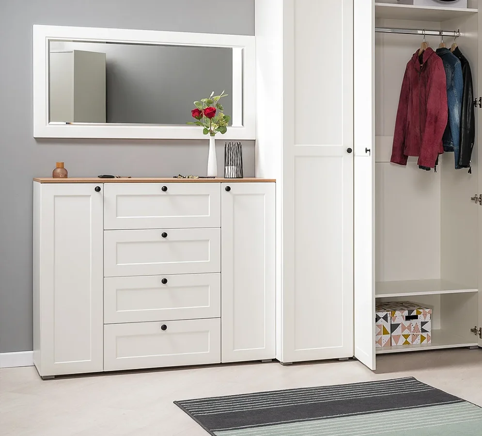 Зеркало Остин 17.03 белый шагрень 