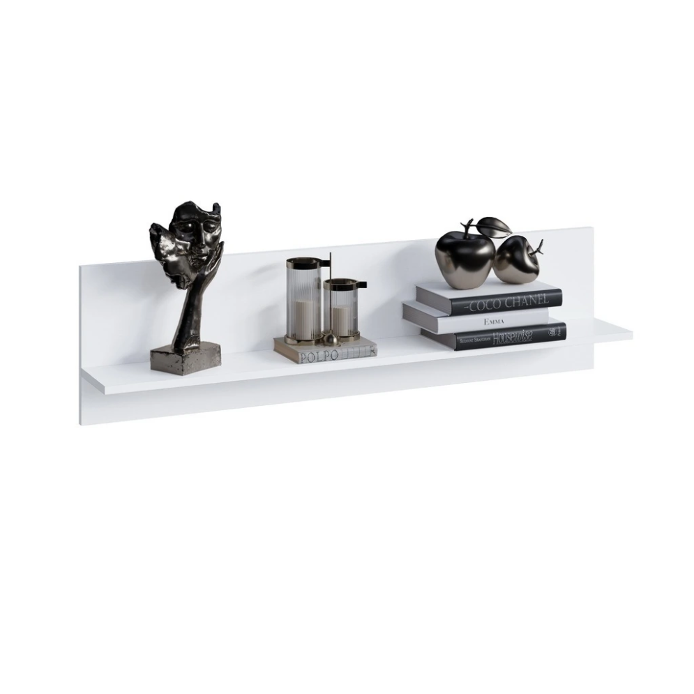 Полка Кимберли, Белый/Белый глянец 