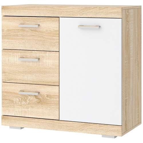 Комод КС-900 1Д Соната, Сонома/Белый глянец  