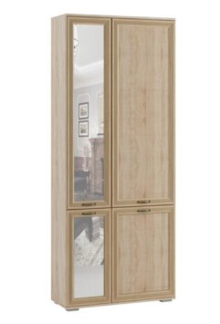 Шкаф комбинированный с зеркалом Ливорно ЛШ-9, дуб сонома