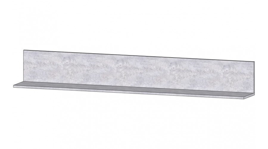 Полка ПЛ-02 Даллас, Цемент светлый 